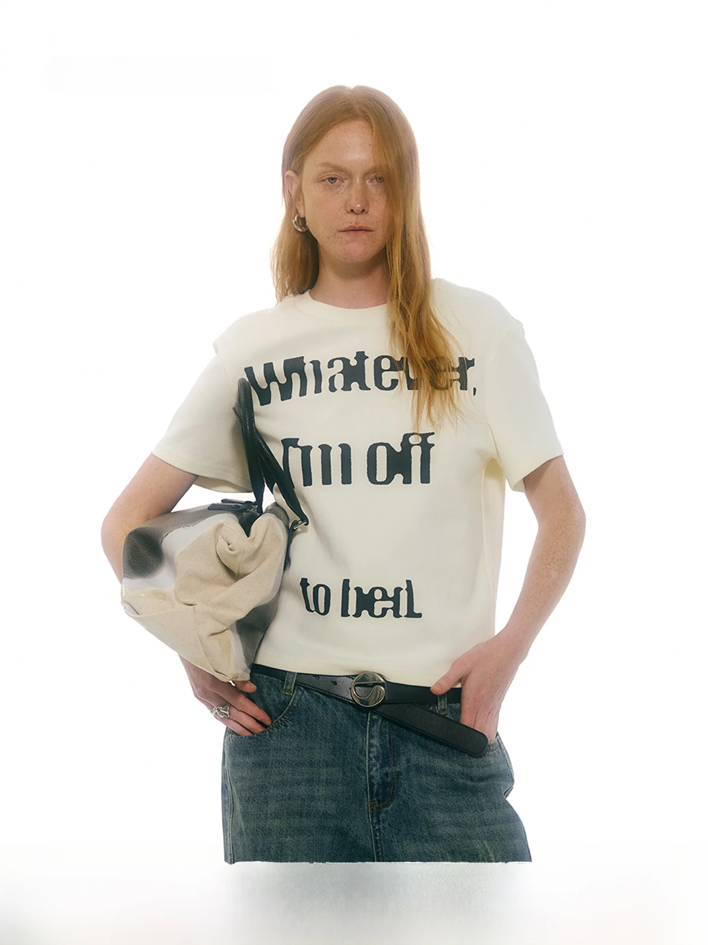 

Wed Eight O'Clo Casual Print T-irt Women's Versatile ort Sve Top Spring 2026 FAE Free And Easy Loose Fit Nylon C...