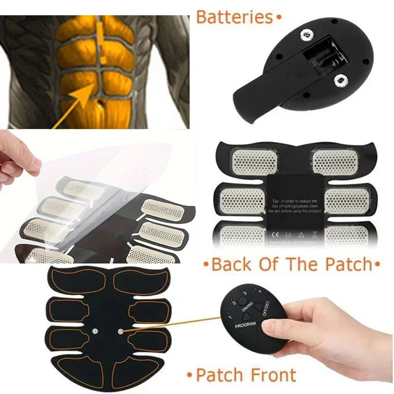 Muscle Exercise Device Rechargeable Multi-mode Adjustment Portable Abdominal Patch Trainer Dry Battery Power Support