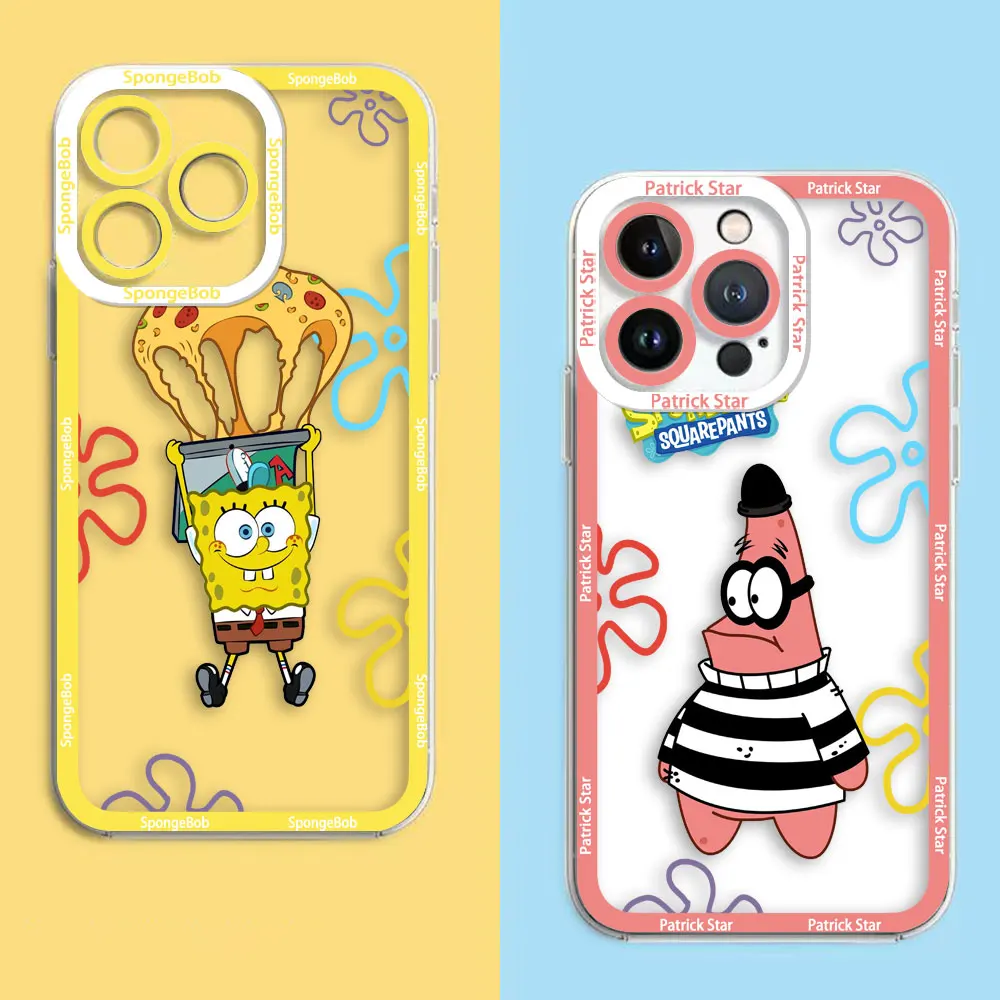 Cover Clear Phone Case For Infinix HOT 30 30I 20 20I 20S 9 12 12I 11 11S 10 PLAY 8 5G PRO Case Funny S-SpongeBob S-SquarePants