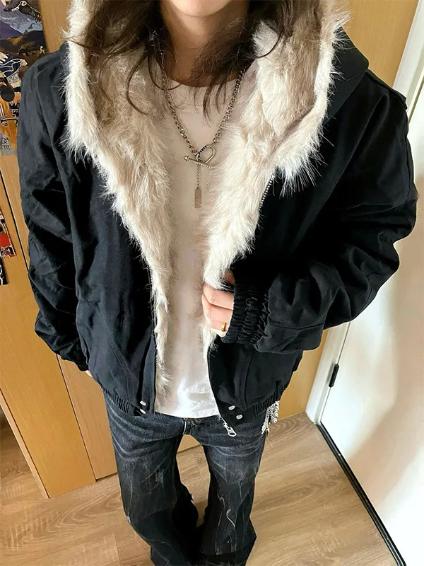 

Мужская демисезонная куртка Bla ort Thiened из хлопка с капюшоном, в стиле ретро, с меховым воротником, для работы и активного отдыха...