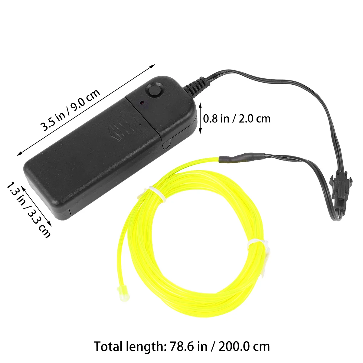 2 متر متوهجة سلك كهربائي كابل خفيف مرن كوتابل 4 طرق El قطاع لجميع القديسين عيد الميلاد تأثيري خيمة الدراجة بار #5