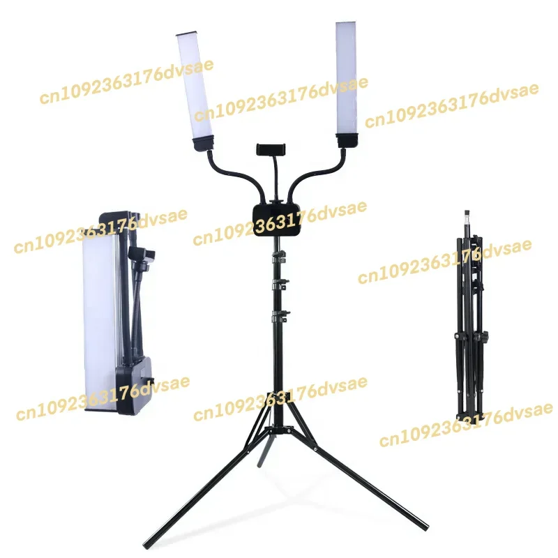 

2025 2023 40 Вт CCT с затемнением, двойной заполняющий светильник, светодиодная лампа для фотостудии с регулируемой подставкой для штатива, фотографический светильник