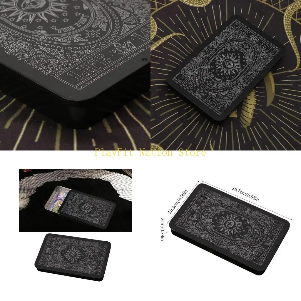 

242F Прямоугольник Организаторы коробки Таро играют коробки для хранения карт.