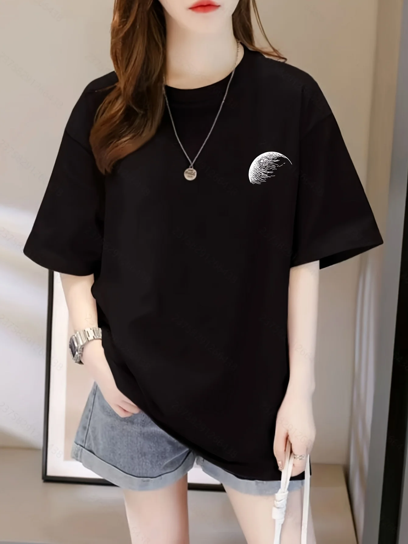 

Женская повседневная футболка с солнцем и