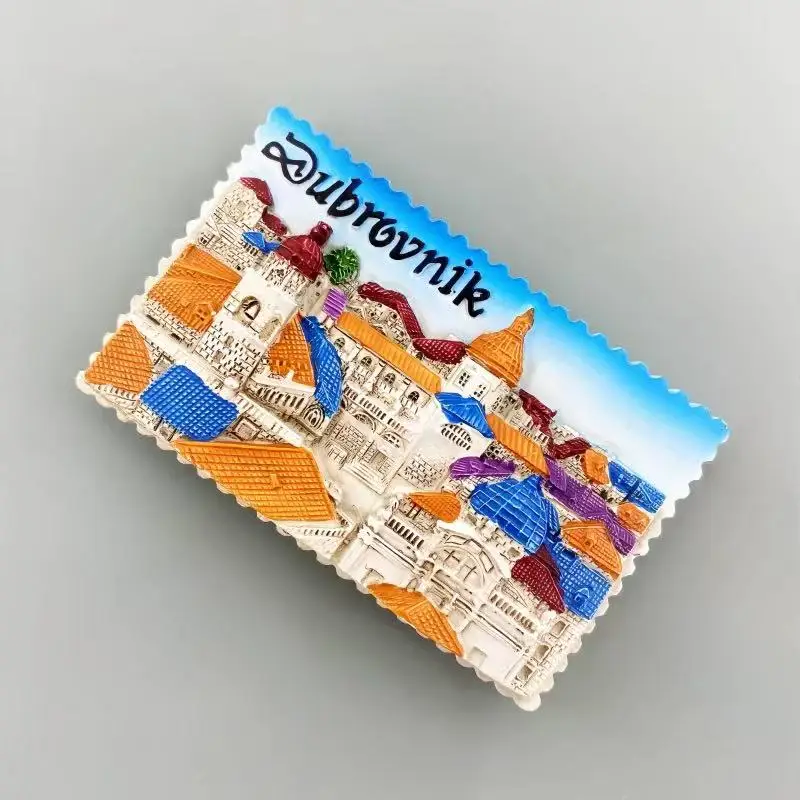 ديكورات إبداعية ثلاثية الأبعاد مرسومة يدويًا وملصقات ثلاجة مغناطيسية لإحياء سياحة المدينة القديمة في دوب #5