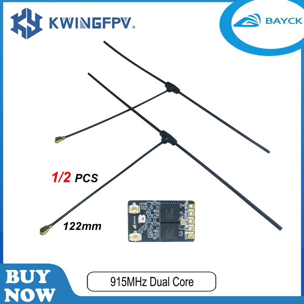 1/2PCS BAYCK ELRS Receivers 915Mhz Dual Core RX Antenna ExpressLRS RX TCXO ELRS 122mm Support SBUS / CRSF For FPV Racing Drone