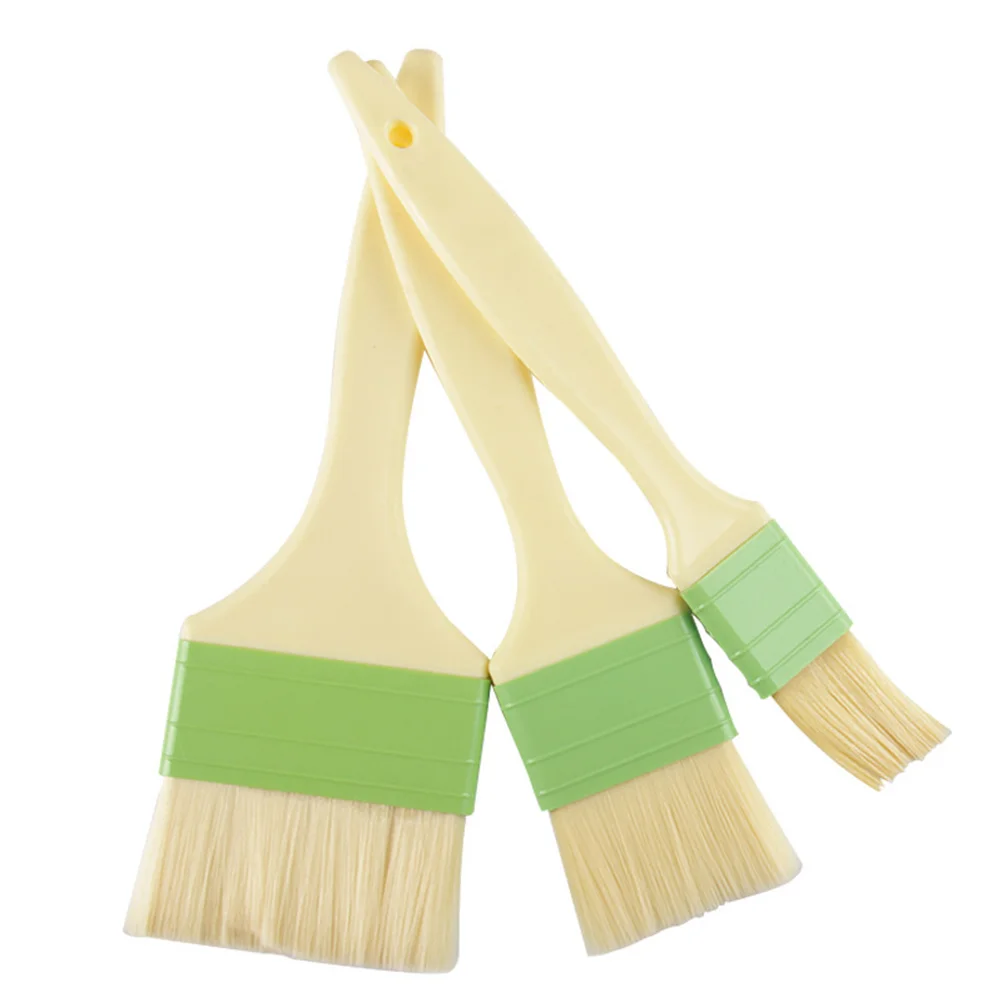 

3 Pcs Dough Baking Brush Set Barbecue Sauce Basting for Cooking Bamboo Kitchen Oil