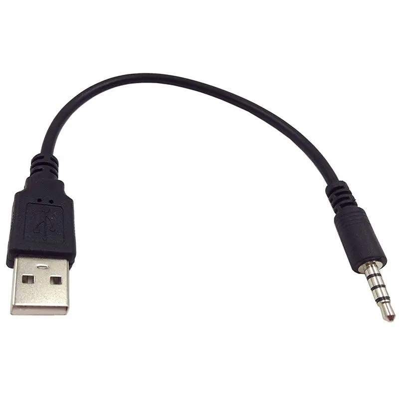 USB 2.0 AM To 3.5mm 4-Pole Male Audio Port Charging Cable Bluetooth Earphone MP3 Charging Car Power Amplifier 15cm