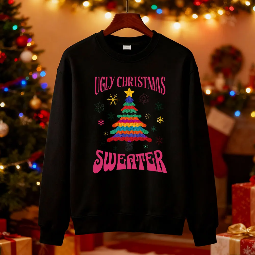 Lelijke kersttrui Boomsweater Vakantie Hoodie Feestelijke seizoenskleding Kerstfeest Outfi Wintermode Truien Heren Dames
