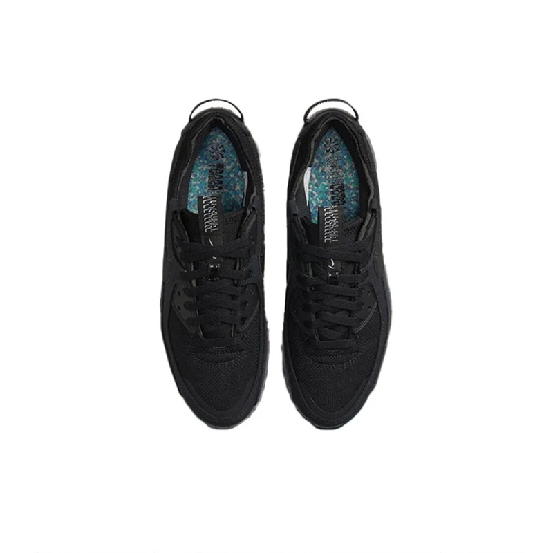 Nike-air max 90 tênis masculino, tênis de corrida, absorção de choque, respirável, preto, dq3987-002, original