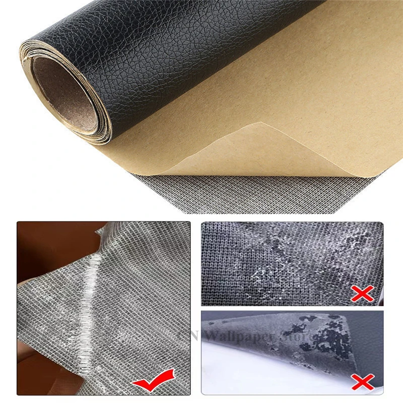 Self-Adhesive Leather Repair Patch for Furniture Table Chair Sofa Black PU Leather Sticker Clothes Car Seats Shoe Bags Fix Patch