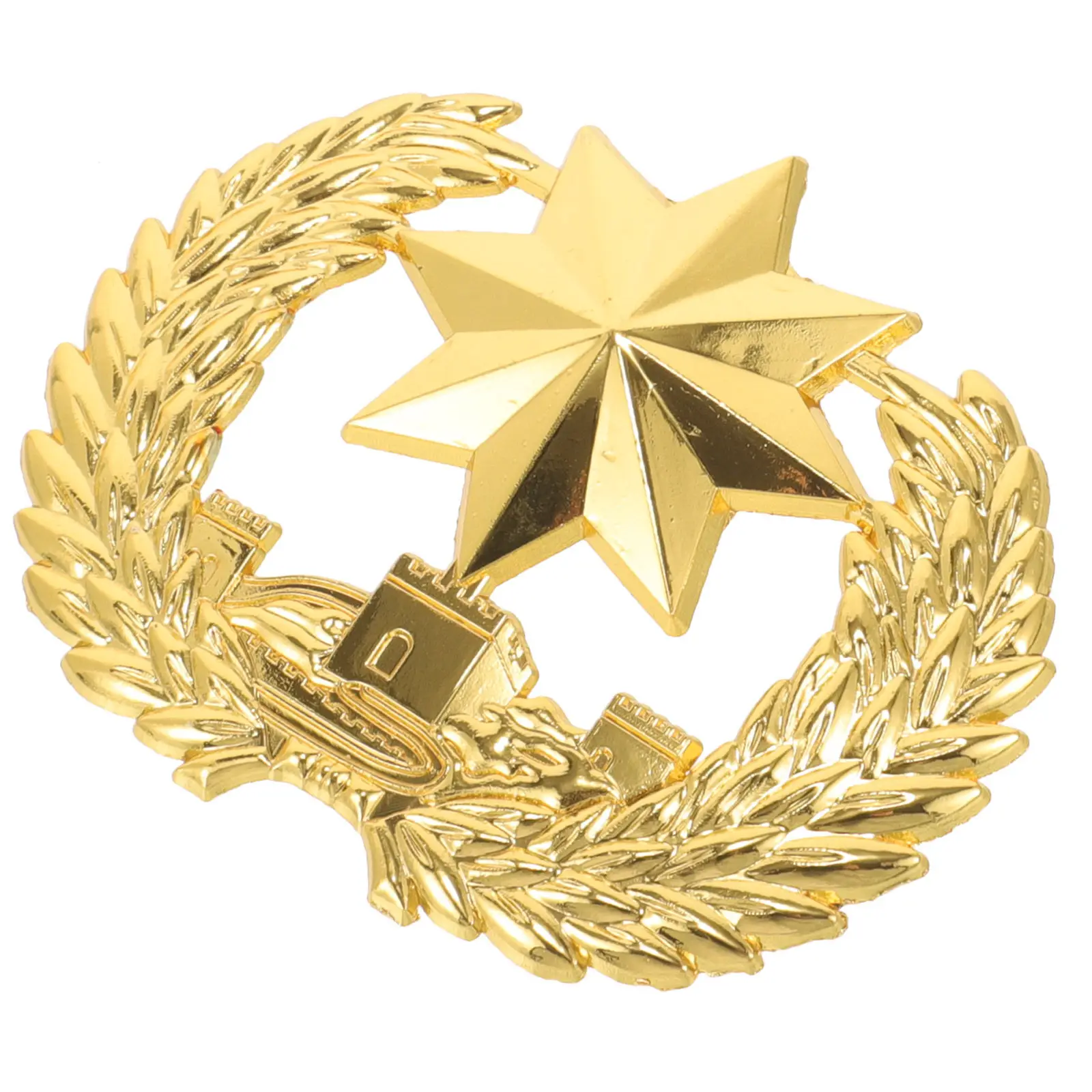 

Metal Badge Pin Gold Octagonal Star Hat Emblem Lapel Badge DIY Decoration Clothing Functional Accessory Clothes Hat Badges