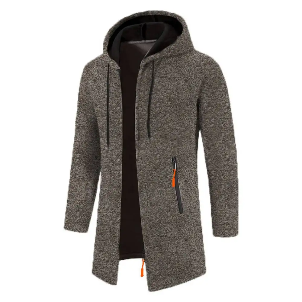 

Men Hoodies Sweatshirts Spring Autumn Hooded Knitwear Overcoat Simple Zip Cardigan Tracksuits Outdoor Warm Sweater Outerwear