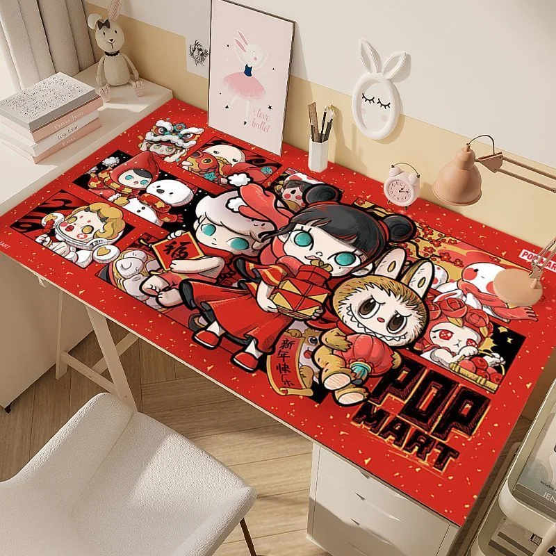 Alfombrilla de ratón XXL para videojuegos con diseño de calavera y Panda, accesorios de oficina de gran tamaño, alfombrilla antideslizante para Pc y escritorio, alfombrilla para programador