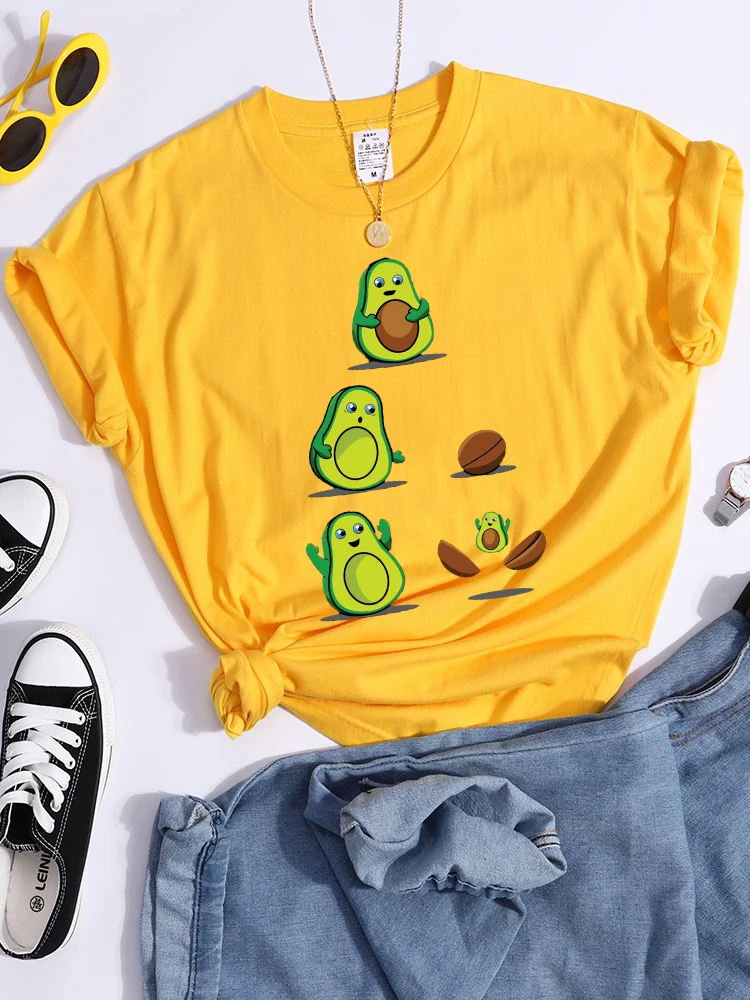 Avocado Production Process Women\'S Tshirt Simple Oversized T Shirt Summer Casual Tee Shirts Breathable Comfortable Tshirts Women