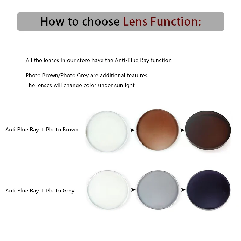 Anti-blue Light Optical Glasses Fashion Semi Rimless Men Women Myopia Reading Eyewear Photochromic Lenses With Recipe Eyeglasses - Image 6