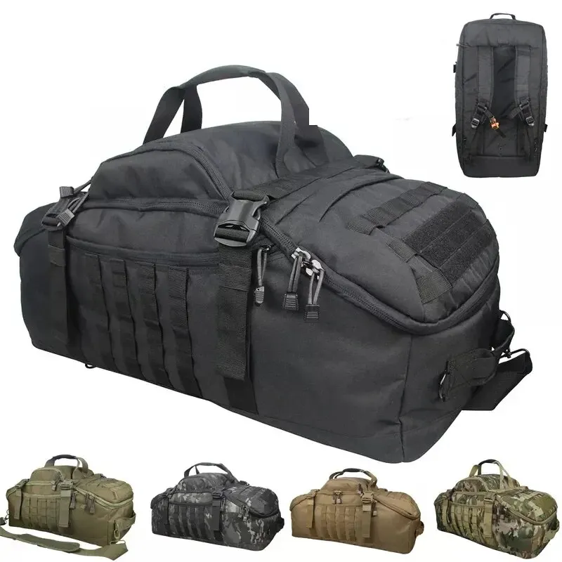 LQARMY 60L 80L plecaki kempingowe męskie plecak taktyczny Molle wędrówki plecak wspinaczkowy siłownia worek marynarski