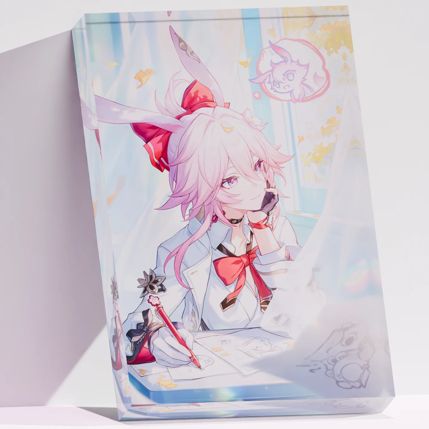 

Custom 3D Acrylic Crystal Block Honkai Star Rail Evanescia Light Cone Cubo Holografico Print Your Image Fan Collection Gift
