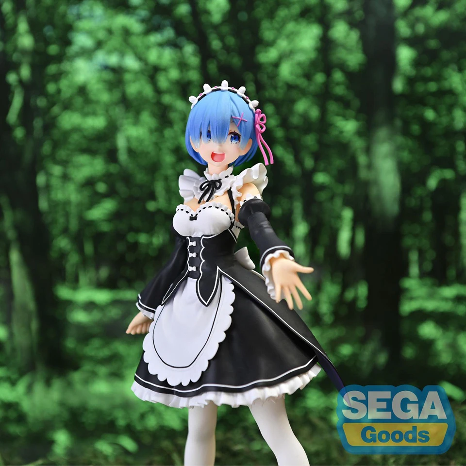 سيجا التماثيل ريم جمع نموذج اللعب ، بدء الحياة في عالم آخر ، هدية أنيمي حقيقية ، الأصلي ، حقيقية ، 23 سنتيمتر ، وتجارة الجملة