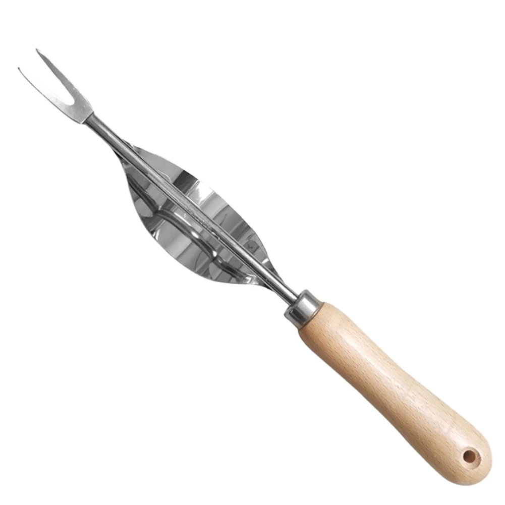 Outil à main pour enlever les racines de mauvaises herbes, conception de levier en acier inoxydable, fourche en forme de V, désherbage et creusement plus profond, 1 pièce, 2/3 pièces
