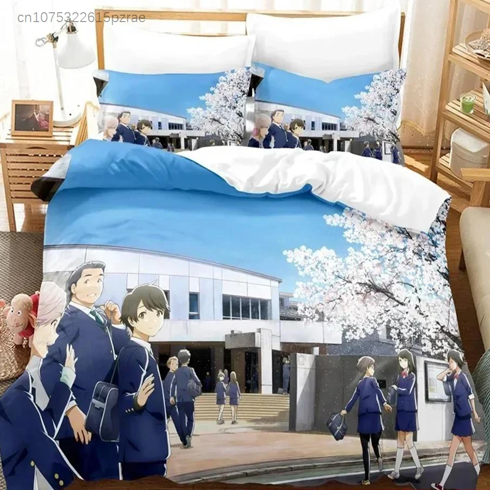 Fashion 3D The Tsuki Ga Kirei Bedding Set Printed Bed Set With Pillowcase Bed Duvet Cover Soft Queen King Size Bedclothes Home
