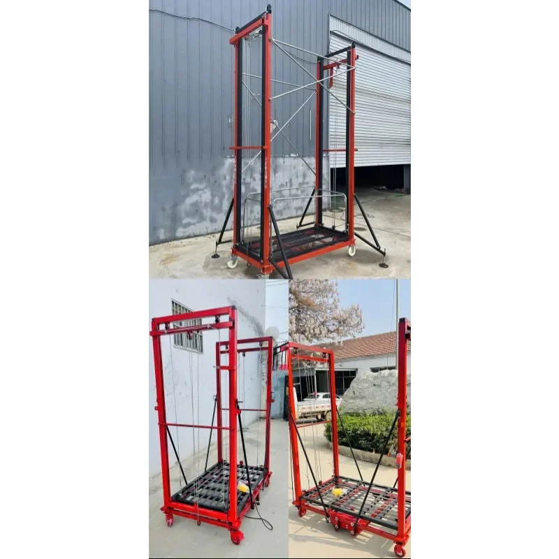 屋内外兼用ポータブル昇降足場　高さ2～8メートル　耐荷重600KG　電動はしご　装飾用モバイル　カスタマイズ可能