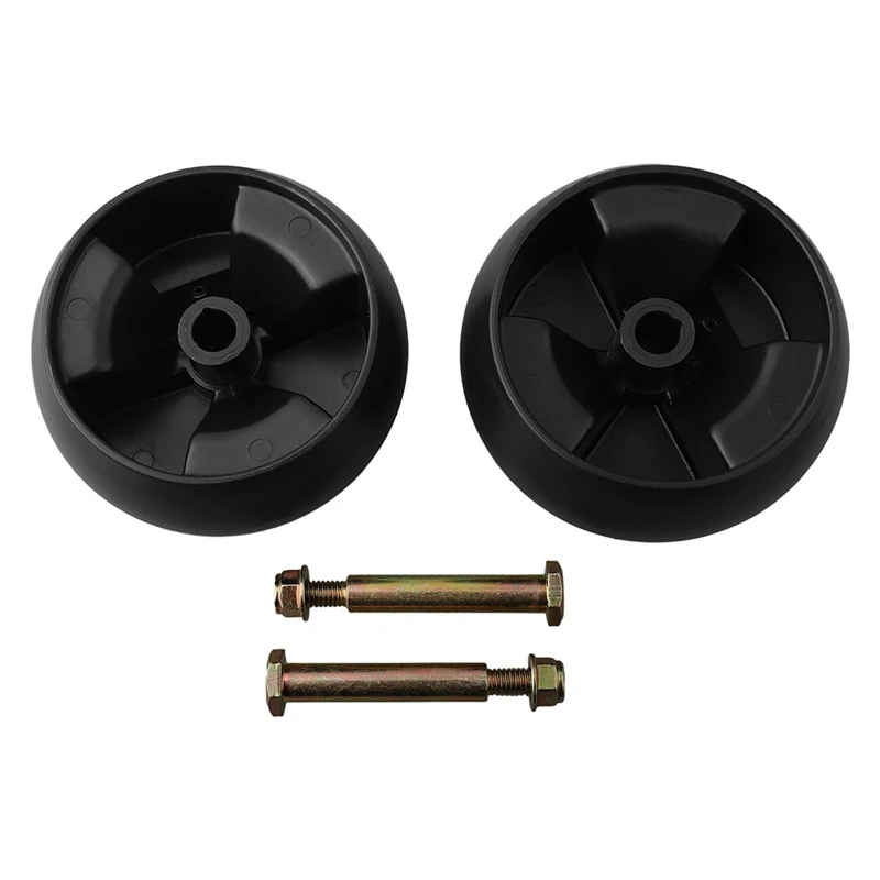ABKJ-2Pcs DECK WHEELS 5Inch Deck Wheels And Axle Bolts For Hustler/Toro Ride On Mowers Garden Machine