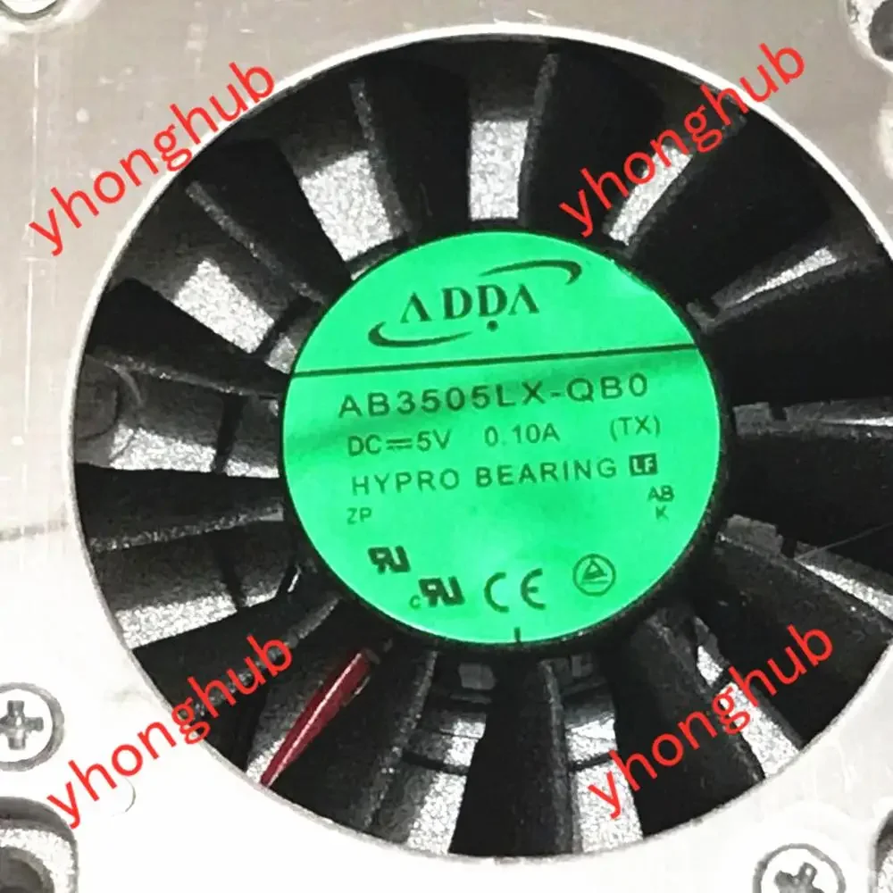 ADDA AB3505LX-QB0 DC 5V 0.10A 35X35X07mm 2-wire Server Cooling  Fan