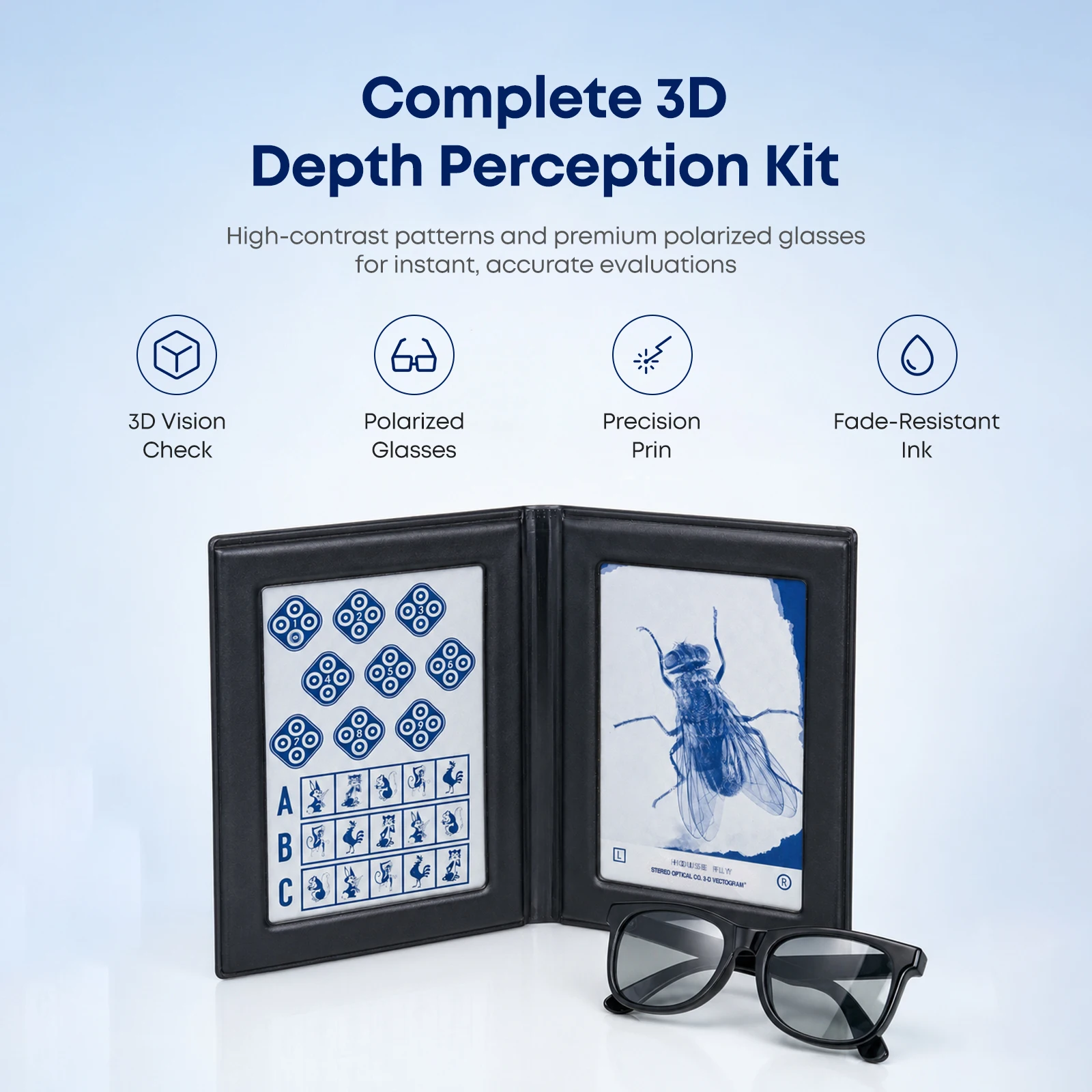 Optical Optometry Stereo Fly Vision Test (SO001) for Evaluation of Gross and Fine Depth Perception fast shipping