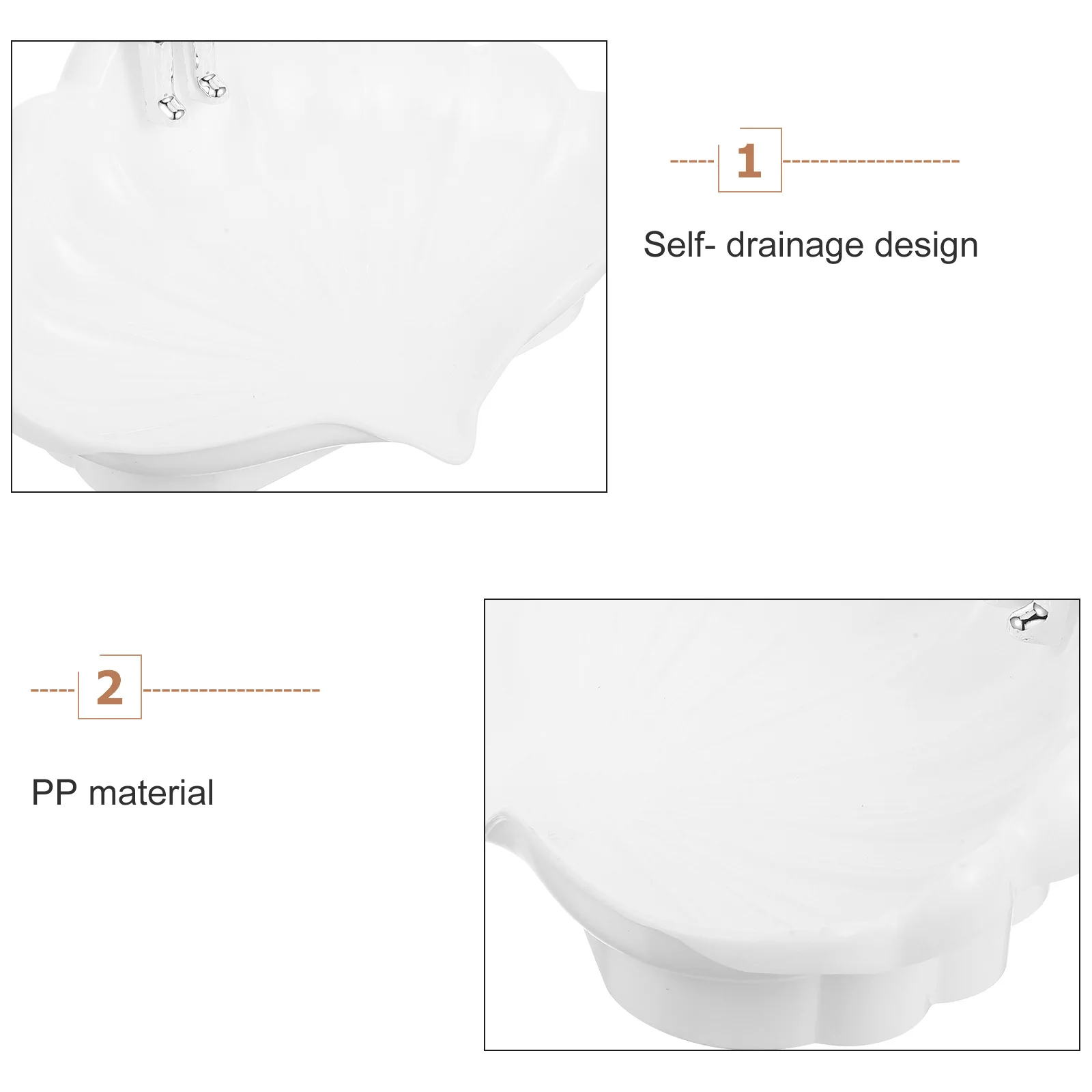 

Cute Bunny Shell Self-Draining Soap Dish Bar Holder For Bathroom Sink Shower Kitchen Plastic Soap Tray Storage Container Bathtub