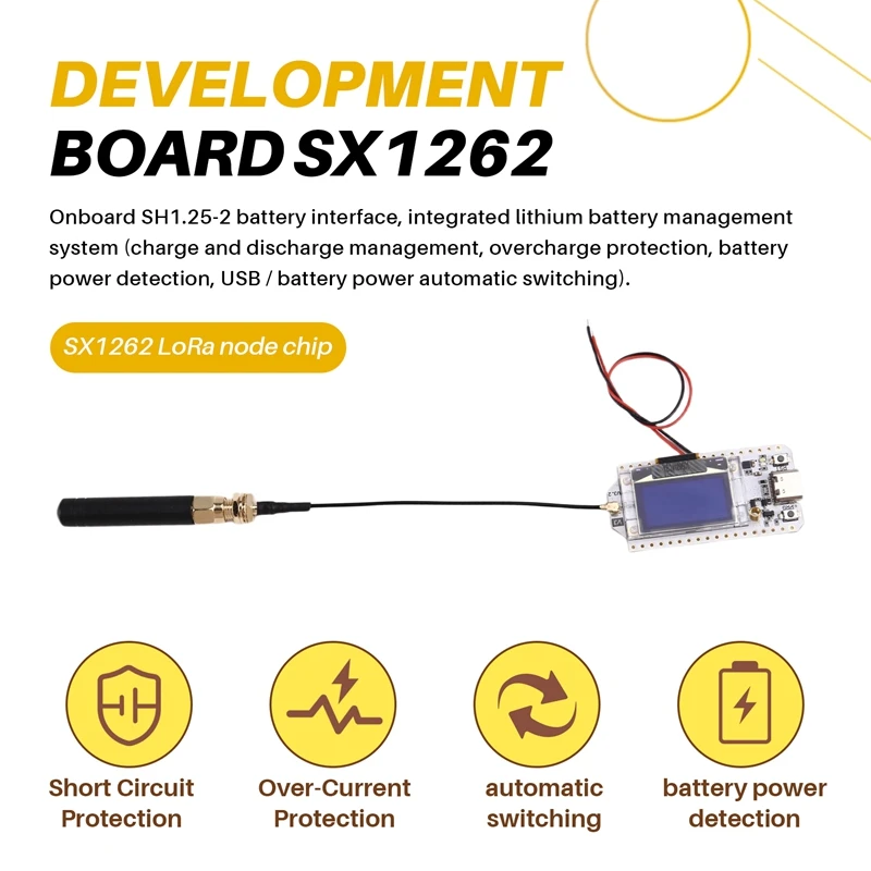 New-Lora32 V3 915MHZ ESP32-S3 Wifi+BT ESP32 Dev Board SX1262 CP2102 OLED Display Lora Kit With Case Upgraded Version
