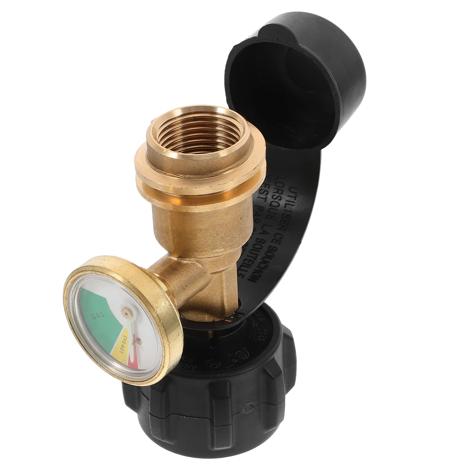 

Propane Tank Refill Adapter With Pressure Gauge Durable Copper For Bbq Camping Rv Outdoor Stoves Gas Grill Parts