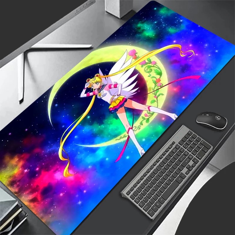 Large Mouse Pad Gaming Accessories Gamer Computer Keyboard Pad Anime Group Portrait Large Desk Mat S-Sailor Moon Anime Mausepad