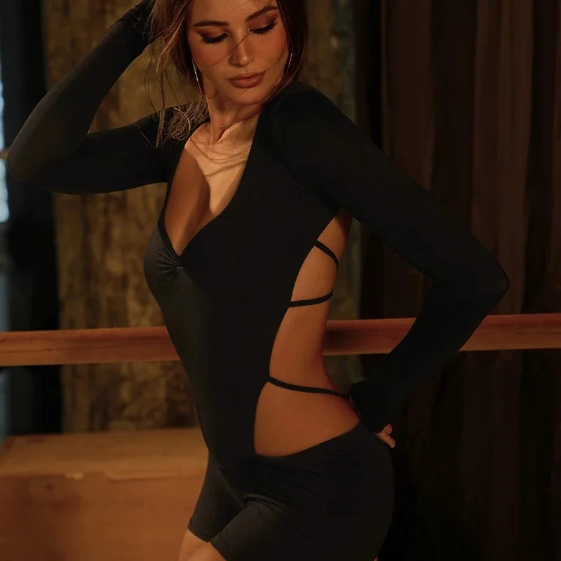 zym-lykke-latin-dance-daily-practice-suit-women's-hourglass-cut-slimming-square-collar-one-piece-dancewear-for-various-styles