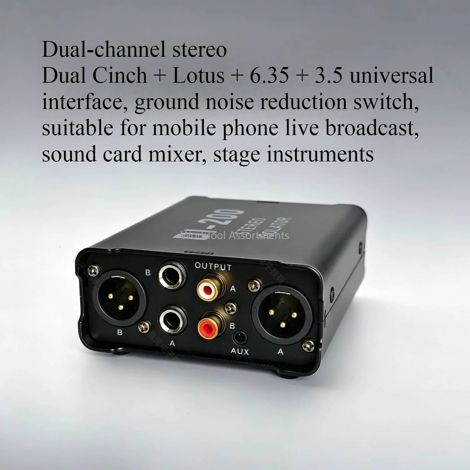 Stereo audio isolator universal computer mixer current noise eliminator audio common ground noise filter