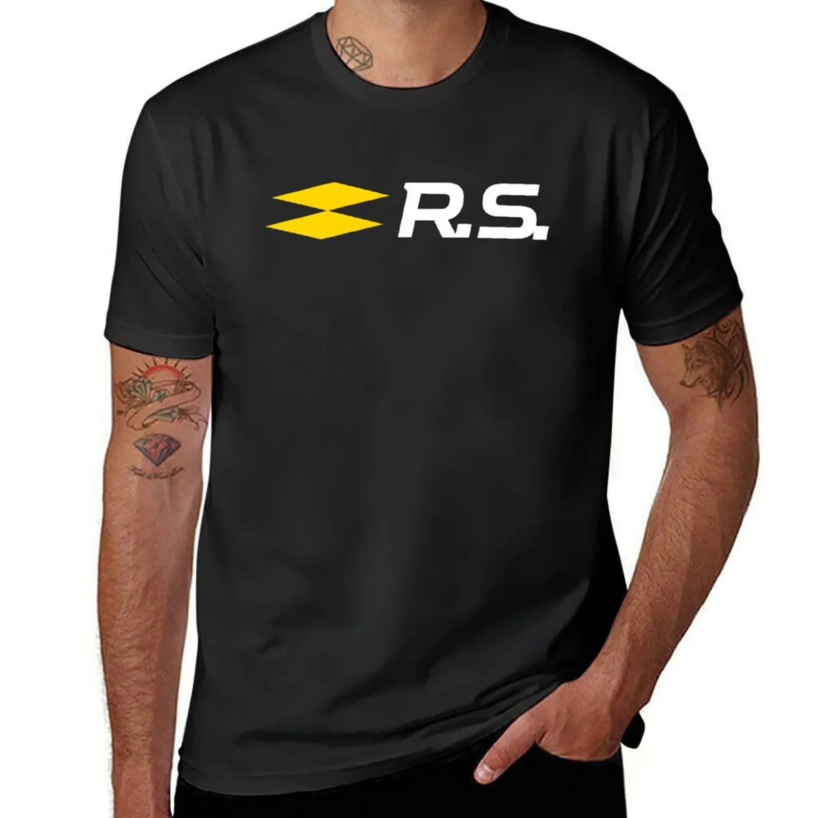 RS LOGO (YELLOW-WHITE) T-Shirt summer clothes customs design your own blanks slim fit t shirts for men