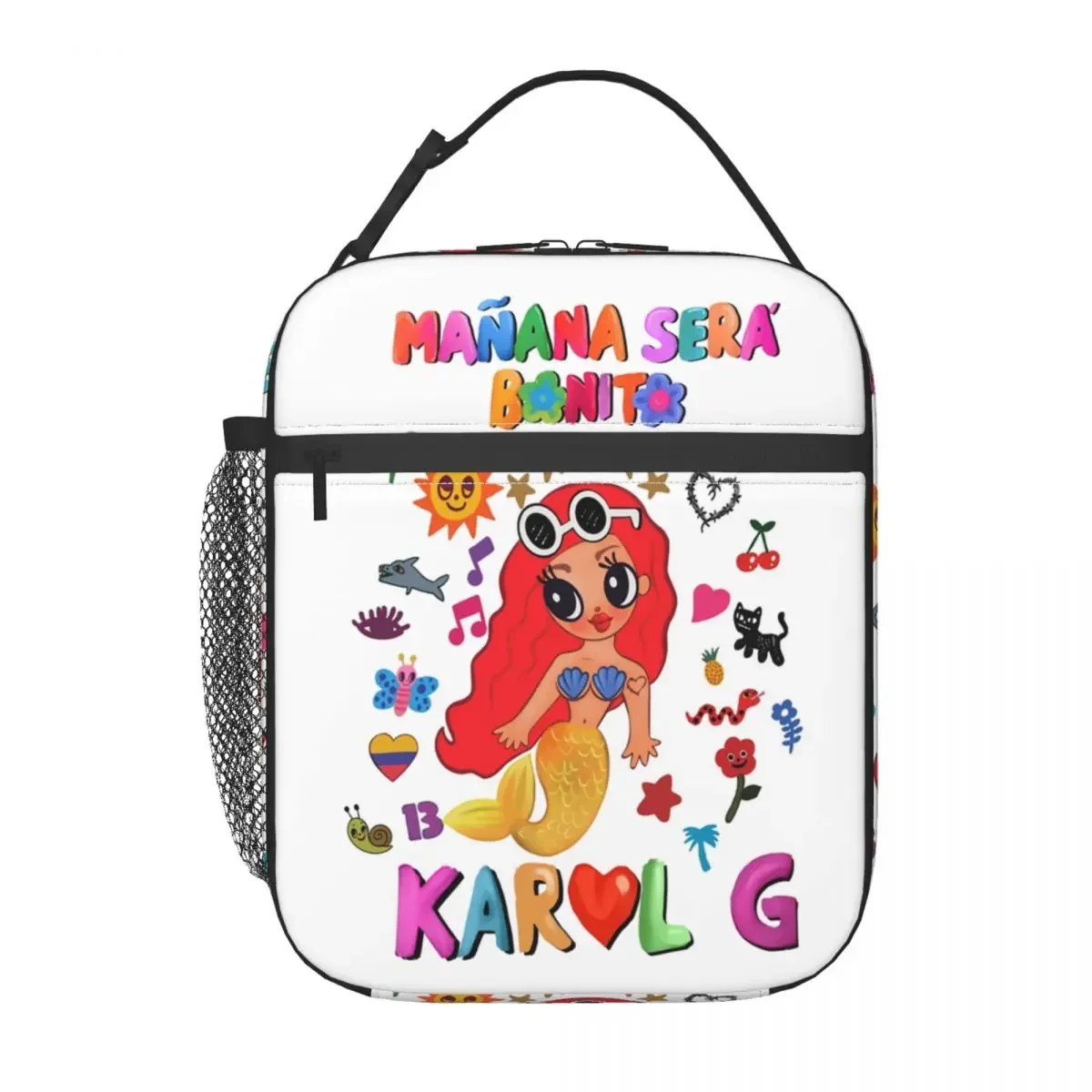 Manana Sera Bonito Karol G Portable Lunch Boxes Women Waterproof Cooler Thermal Food Insulated Lunch Bag School Children Student