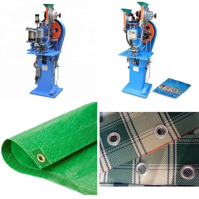 New Automatic Electric PVC Plastic Tarpaulin Eyelet Press Punching Machine with Motor As Core Component
