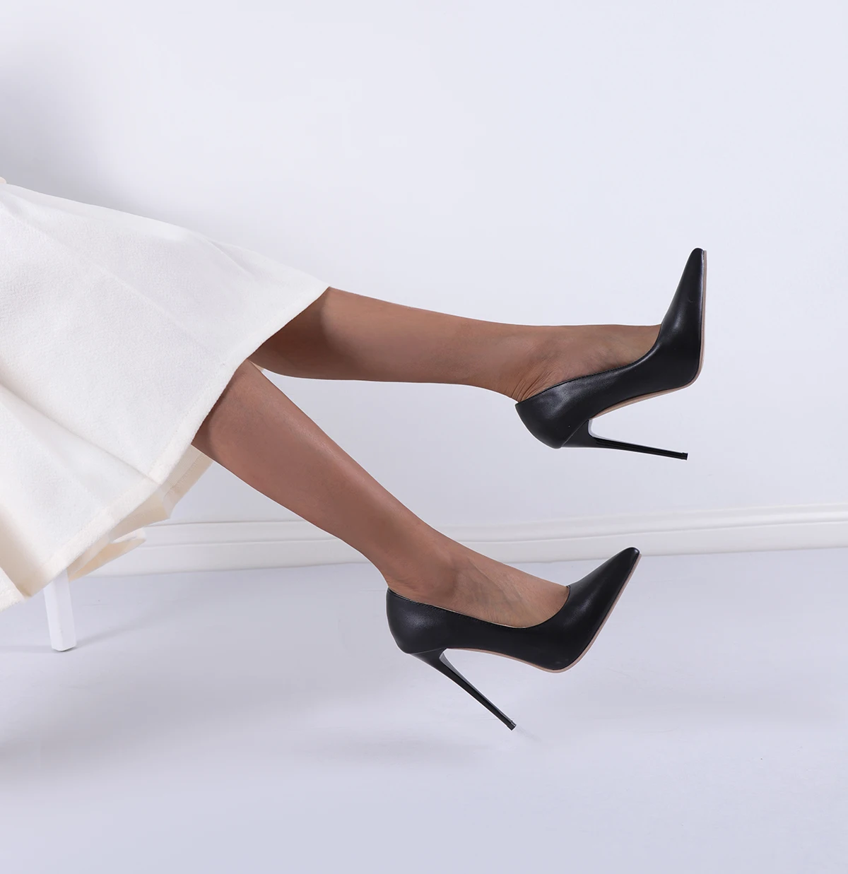 Super high heels women's single shoes sexy slim heels oversized fashion classic solid color versatile black