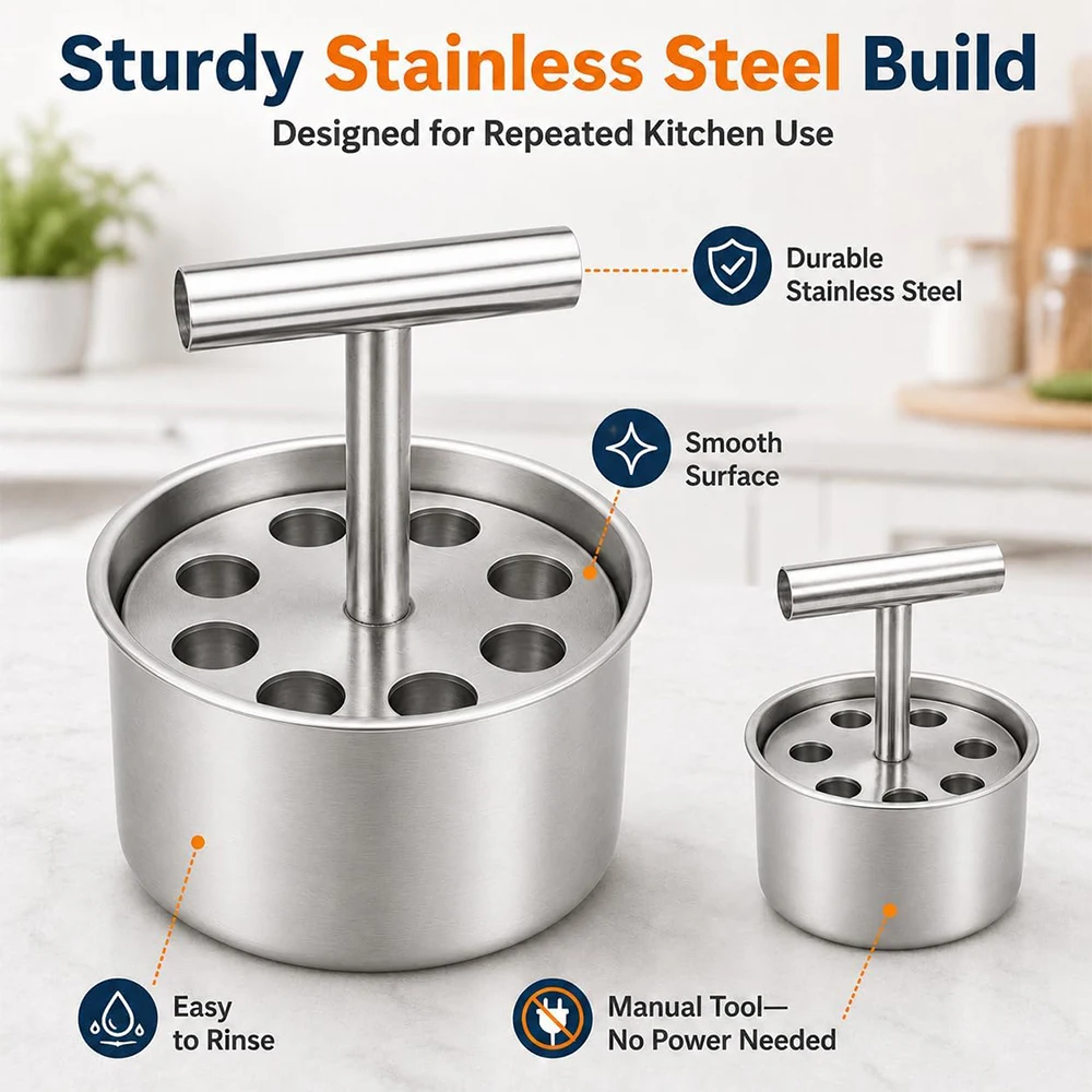 D9 NEW Upgrade 6/12 Ball Manual Meatball Maker Tool Stainless Steel Meatball Making Mold Kitchen Items Meatball Press Mold Tools