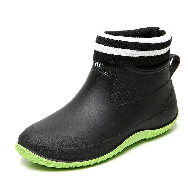 2023 Four Seasons Male Rain Boots Novelty Men's Rain Boots Non-slip Breathable Masculino Slip-on Winter Warm Rain and Snow Shoes