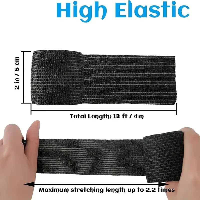 4/8 Rolls Elastic Self Adhesive Bandage Wrap Breathable Flexible Fabric Non Woven Cohesive Bandage Medical First Aid Sports Tape