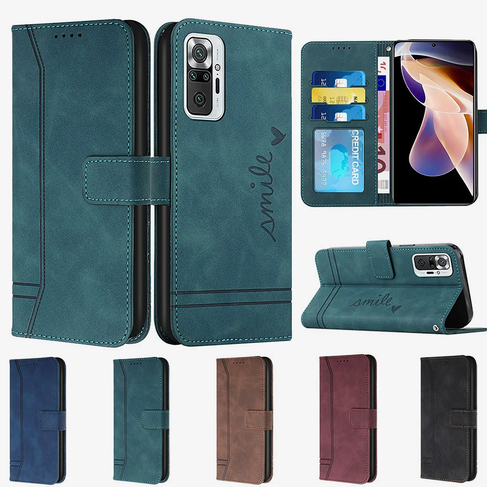 Leather Wallet Case for Xiaomi Redmi Note 12 Note 12 Pro 11 11S 10 9 8 7 Redmi 12 12C 10C 10 9C 9A 9 Flip Cover for poco x5 pro