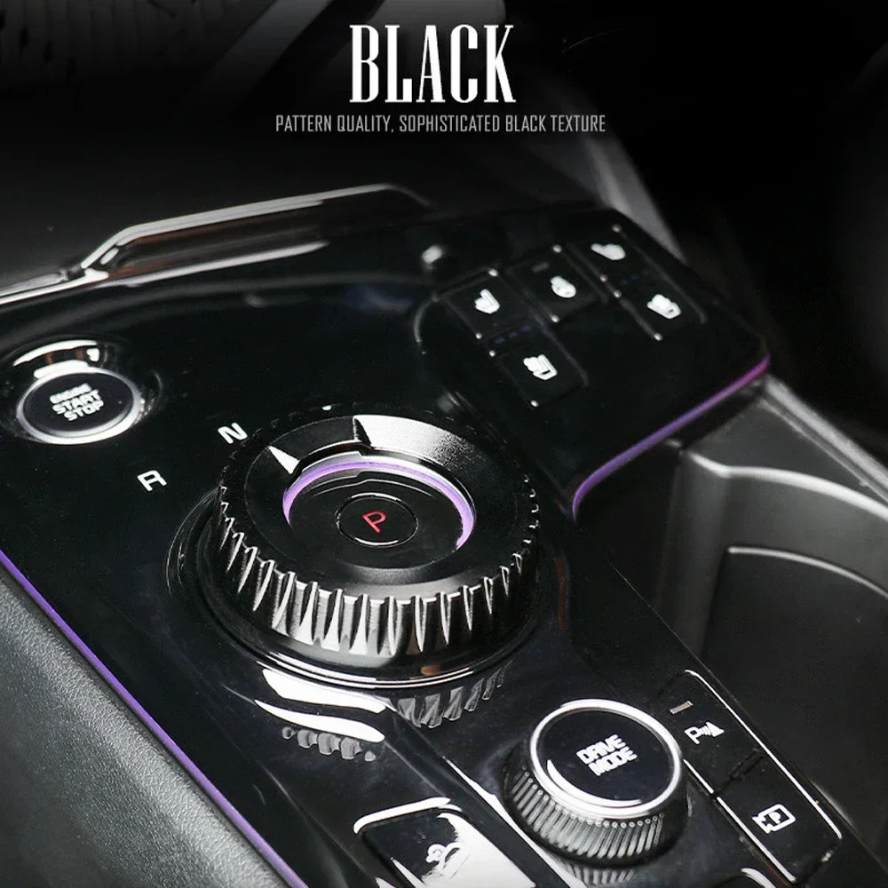 Hot Aluminum Black Red Bule Central Gear Shift Konb Ring Cover Shift Gear Trim For Kia Sportage NQ5 Seltos 2022-2024 - Image 3