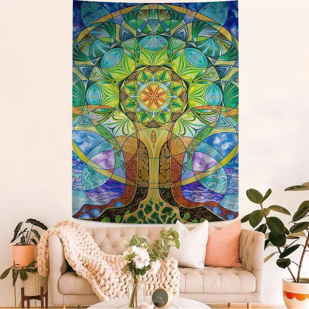 

Mandala Hippie Wall Hanging Tapestries for Living Room Home Dorm Decor Kawaii Room Decor