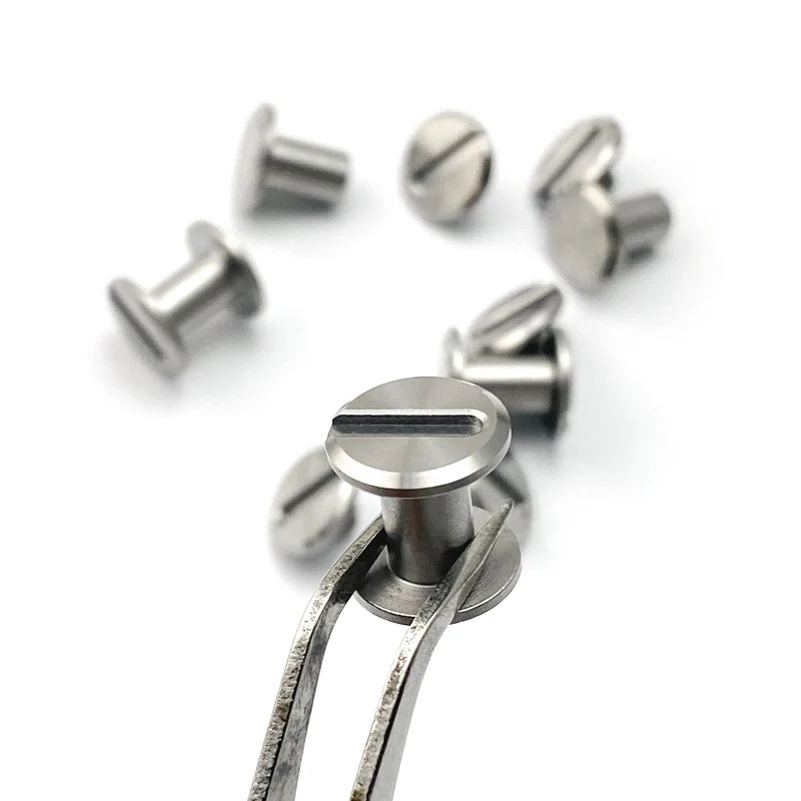 10 Sets/lot CNC 416 pisau buatan besi tahan karat pegangan pasang sekrup kunci M4 benang paku keling spindel pengencang kuku baut DIY membuat bagian