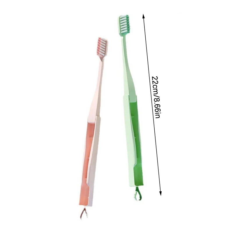 

1 шт. Складная зубная щетка, портативная, для взрослых, с мягкой щетиной, пластиковая, складная, для путешествий и бизнеса, инструмент для чистки полости рта
