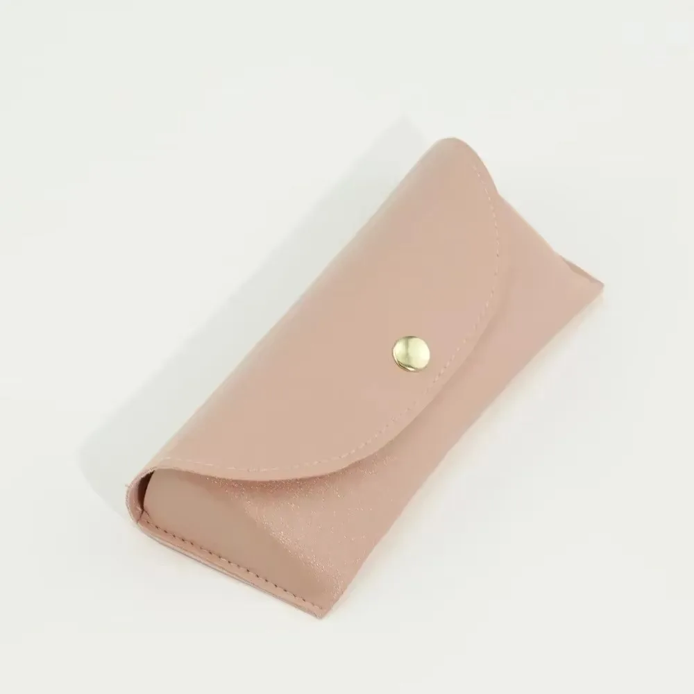 

Colored Buckle Glasses Box PU Leather Solid Color Glasses Pouch Bag Accessories Pressure Resistant Sunglasses Boxs for Women Men