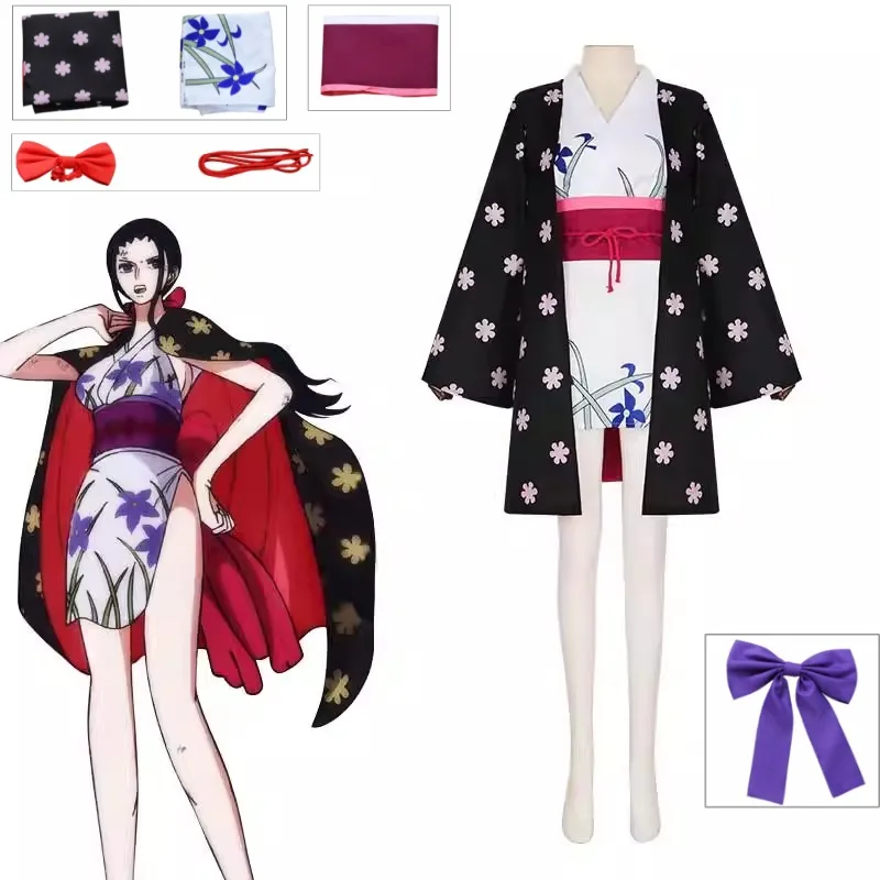 

Devil Child Nico Robin Cosplay Costume Onigashima Battle Kimono Sleeveless Floral Outfit Full Set For Women Halloween