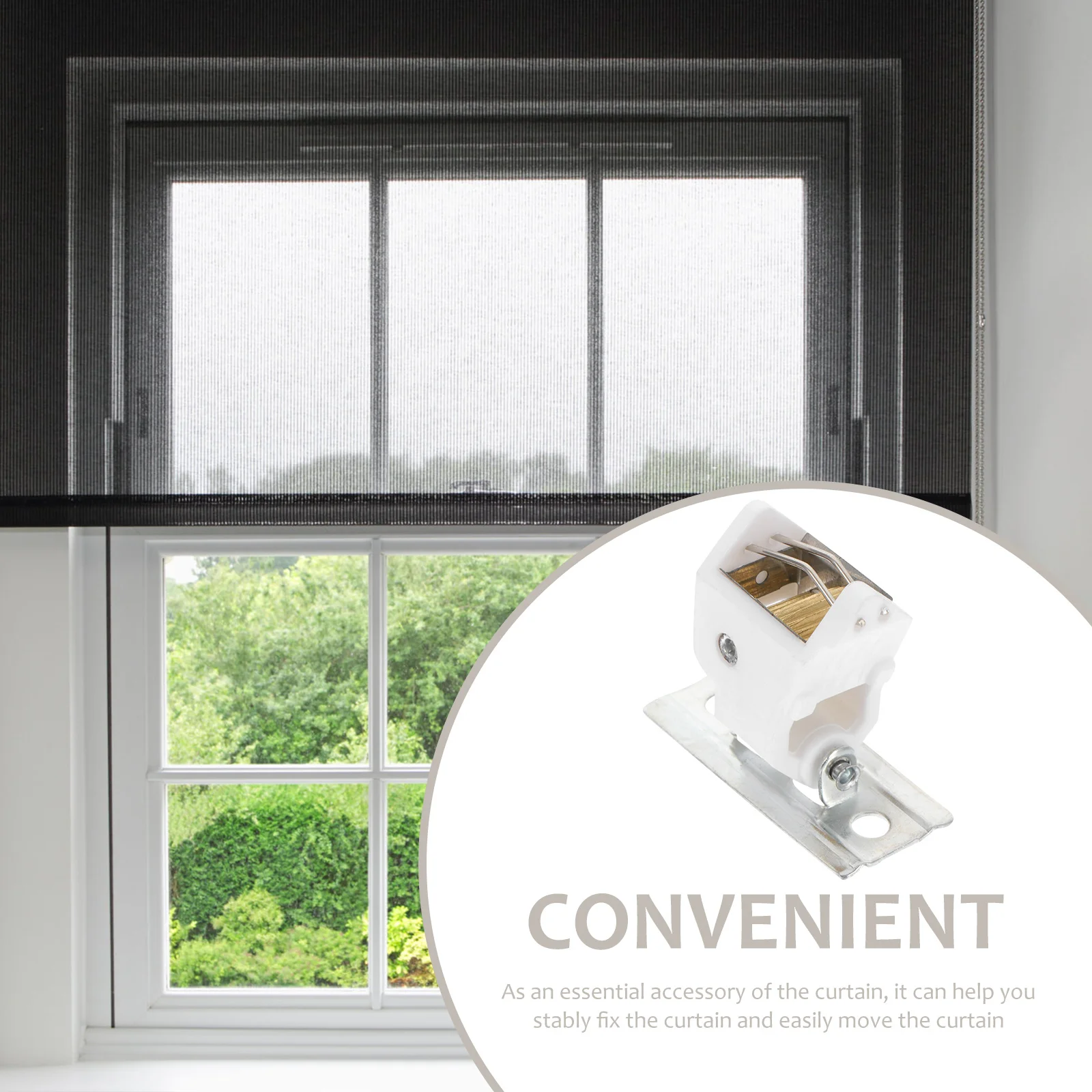 

4Pcs Pulley Lock Locks Roman Shade Cord Locks Premium Polyester Stainless Curtain Cord Lock Accessories for Window